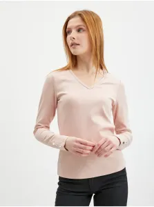 Tričká s dlhým rukávom pre ženy ORSAY - svetloružová #5711402