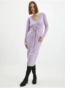 Svetlo fialové dámske svetrové midišaty s prímesou vlny ORSAY #5736055