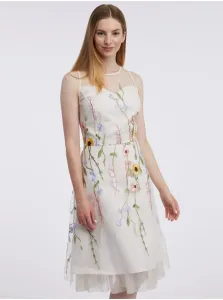 Orsay White Women's Flowered Knee Dress - Women #7026710
