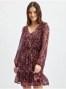 Orsay Burgundy Ladies Patterned Dress - Women #6211020