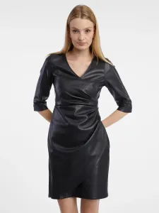 Orsay Čierne dámske šaty z umelej kože - dámske #7996962