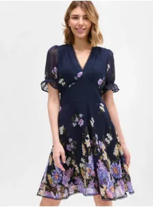 Tmavomodré kvetované šaty ORSAY #621702