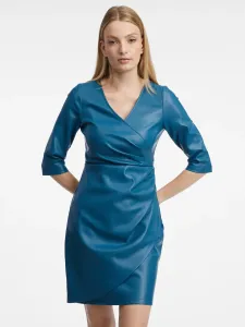 Orsay Blue Women's Faux Leather Dress - Women's