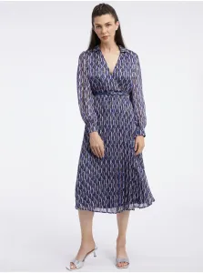 Orsay Dark blue ladies patterned dress - Women #7996921