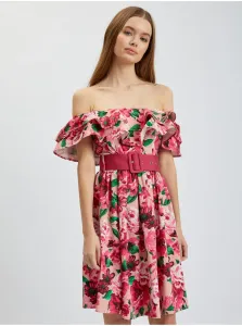 Tmavo ružové dámske kvetované šaty ORSAY #6628887