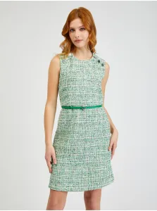 Orsay Green Women Patterned Dress with Belt - Women #5839401