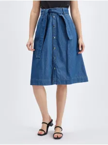 Modrá dámska džínsová sukňa s opaskom ORSAY #6249388