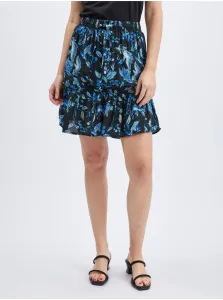 Modro-čierna dámska kvetovaná sukňa ORSAY #6249374