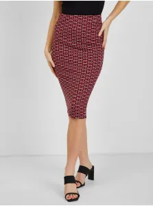 Červená dámska vzorovaná ceruzková sukňa ORSAY - ŽENY #5281526