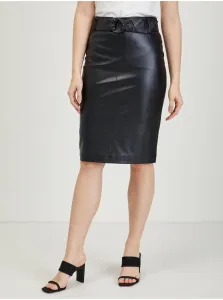 Black Women's Pencil Leatherette Skirt ORSAY - Ladies #575125