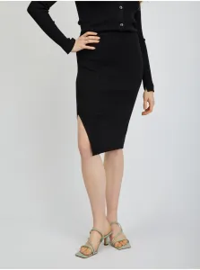 Orsay Black Skirt with Slit - Ladies #6156850