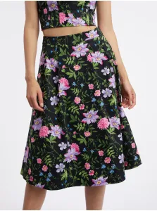 Orsay Black Ladies Flowered Skirt - Women #7056544