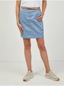 Light blue short skirt with ORSAY belt - Women #621566