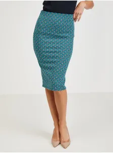 Petrolejová dámska vzorovaná puzdrová sukňa ORSAY #4998514