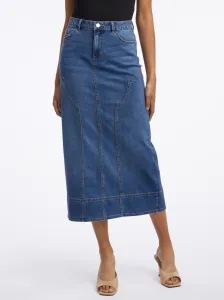 Tmavomodrá dámska džínsová maxi sukňa ORSAY #7779670