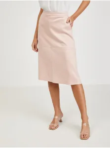 Orsay Apricot Women's Midi Skirt in Suede - Women