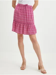 Orsay Dark pink Ladies Patterned Skirt - Women #5710887