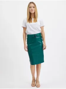 Orsay Green Women's Pencil Leatherette Skirt - Women #6534079