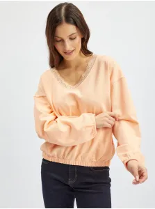 Orsay Apricot Womens Sweatshirt with Lace - Women