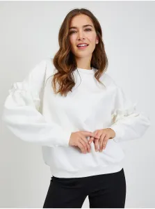 White Women's Oversize Sweatshirt with Balloon Sleeves ORSAY - Women #604945