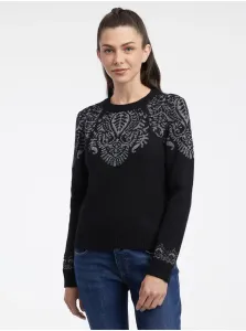Orsay Black Women's Patterned Sweater - Women's #8189604