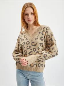 Orsay Light Brown Womens Patterned Sweater - Women #6156799