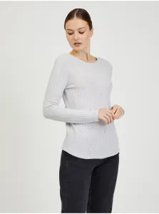 Light gray women's ribbed sweater ORSAY - Ladies #6186632