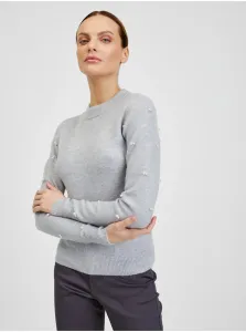 Orsay Grey Ladies Sweater with Decorative Details - Women #6445752