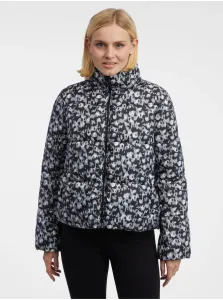 Orsay Women's Grey-Black Patterned Quilted Jacket - Women's