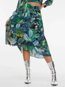 Orsay Black and Green Women's Patterned Skirt - Women's #8956419