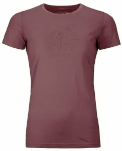Ortovox 120 Tec Lafatscher Topo T-Shirt W Mountain Rose L Outdoorové tričko