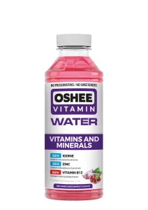 OSHEE Vitamínová voda Minerály + vitamíny 555 ml červené hrozno / dragon fruit