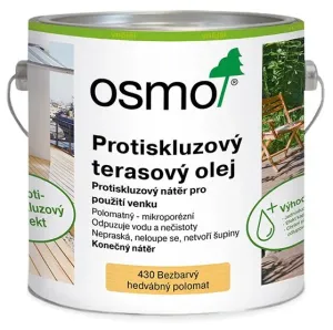 OSMO Terasový olej 430 - protišmykový olej na terasu 0,75 l 430 - bezfarebný