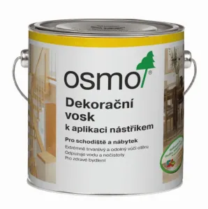 OSMO Dekoračný vosk na aplikáciu striekaním 10 l 3013 - krycí čierny
