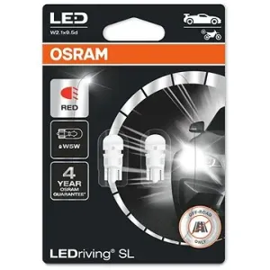 OSRAM LEDriving SL W5W, červená, 12 V, dva kusy v balení