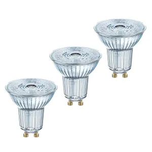 LED žiarovka Osram BASE, GU10, 3,6W, teplá biela, 3 ks