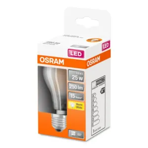 OSRAM Classic A LED žiarovka E27 2,5W 2 700K matná