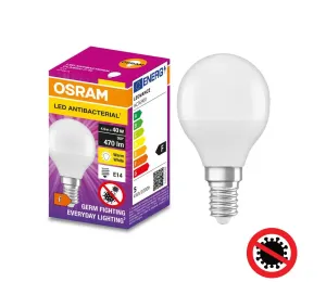 Osram LED Antibakteriálna žiarovka P40 E14/4,9W/230V 2700K - Osram
