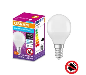 Osram LED Antibakteriálna žiarovka P40 E14/4,9W/230V 6500K - Osram