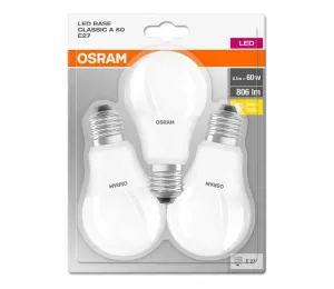 Osram SADA 3x LED Žiarovka BASE E27/8,5W/230V 2700K - Osram #3886937