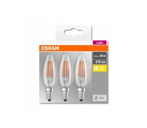 Osram SADA 3x LED Žiarovka VINTAGE B40 E14/4W/230V 2700K - Osram