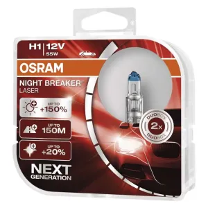 OSRAM H1 Night Breaker Laser Next Generation + 150 %, 2 ks