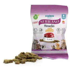 Serrano Snack pre mačky - pečeň-AntiHairball 50g