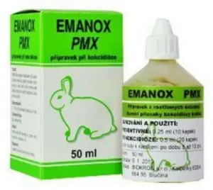 Emanox PMX prírodný prípravok proti kokcidióze pre králiky 50ml