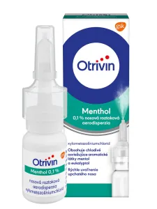 Otrivin Menthol nosový sprej s mentolom, nádcha a upchatý nos 10 ml