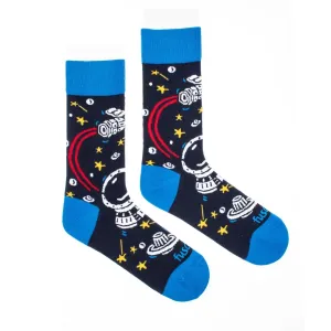 Fusakle Dospelácke ponožky UNISEX - Kozmonaut - Veľkosť 35–38