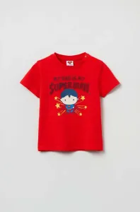 Detské bavlnené tričko OVS červená farba, s potlačou #8507702