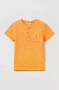 Detské bavlnené tričko OVS oranžová farba, jednofarebný #5964616