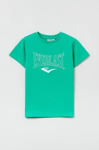 Detské bavlnené tričko OVS zelená farba, s potlačou #243540