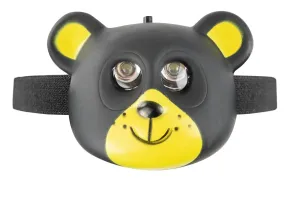 OXE LED čelové svietidlo pre deti, čierny medveď